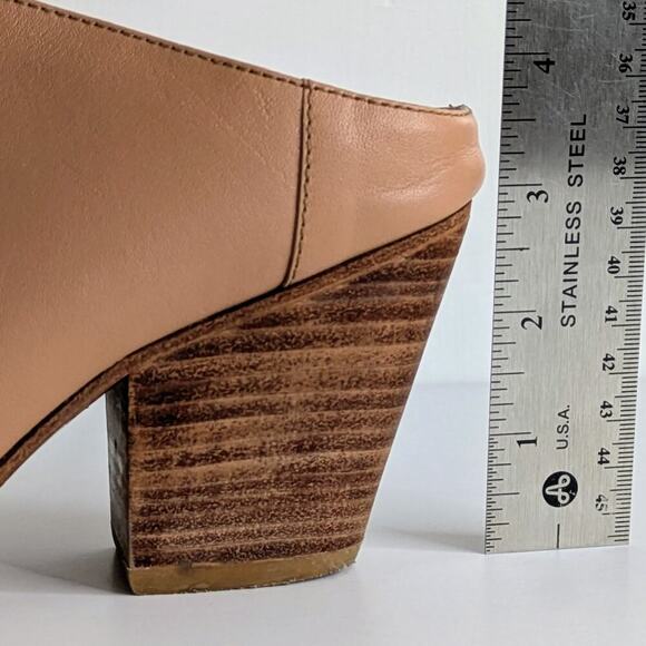 Rachel Comey Mars Mule 6 Nude Leather Block Heel Clog Minimalist - Picture 13 of 15